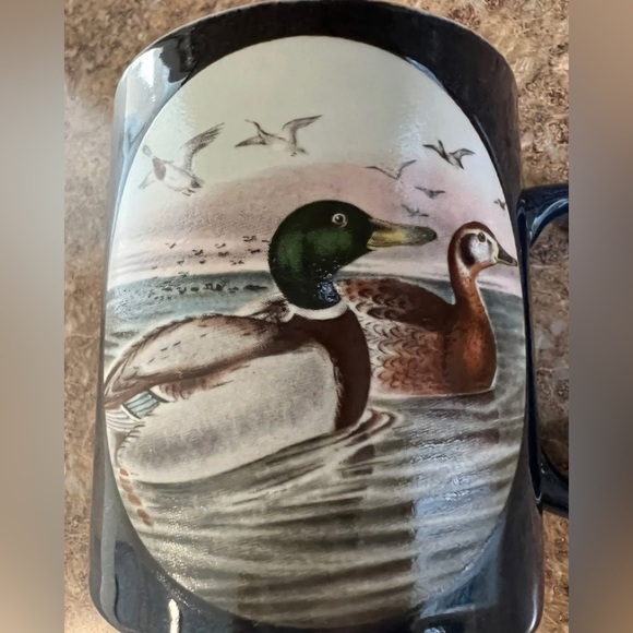 Otagiri Japan Mallard Ducks Geese Hunting Cabin Lodge 10 Oz Mugs 1980’s Decor - Picture 3 of 11